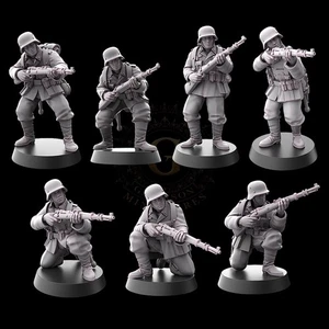 Segunda Guerra Mundial Infantería Wehrmacht Alemana X7 32 mm Wargames y Coleccionistas Bolt Action etc. - Imagen 1 de 10