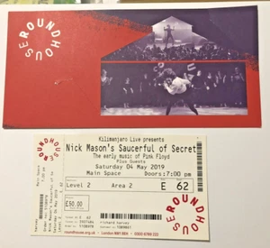Nick Mason's Saucerful of Secrets May 2019 Roundhouse London ticket - Picture 1 of 3
