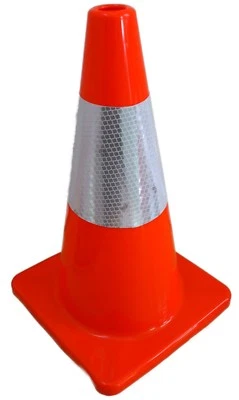 5PCS 18" Inch Orange Road Safety Traffic Cones 3M Reflective Made in Taiwan - Image 1 of 2