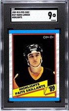 1989 O-Pee-Chee Mario Lemieux #327 Pittsburgh Penguins SGC 9