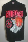Vintage Portland Trail Blazers T Shirt Neon Hoop Flame Logo 7 Hanes Size Small