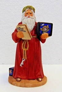 Statuina vintage Babbo Natale in ceramica con libro "bambini buoni" - Foto 1 di 7