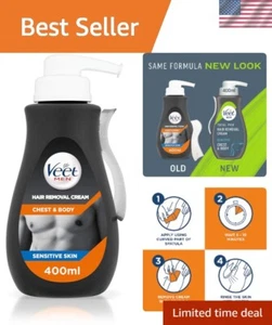 Dermatologist Tested Hair Removal Cream for Men - 13.5 Ounce Hydrating Formula - Picture 1 of 9