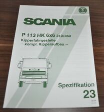 1989 Scania P113 HK 6x6 320 360 Specification 23 Truck Brochure Prospekt DE