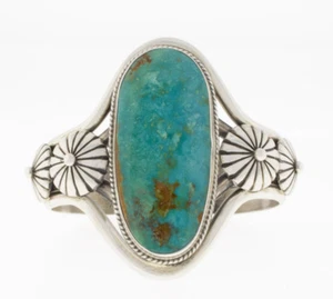 Pulsera Natural Royston Turquesa del Artista Navajo Herman Vandever - Imagen 1 de 5