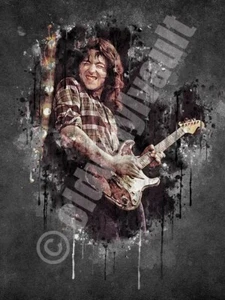 Rory Gallagher Abstract Art Poster A4-A3-A2 Sizes - Foto 1 di 1
