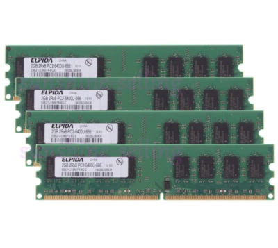 Elpida 8GB 4x 2GB PC2-6400 DDR2 800Mhz Memory For Dell OptiPlex 740 745 755 760 - Image 1 of 4