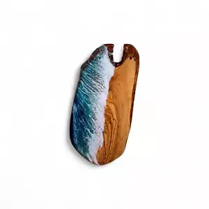 Ocean Wave Olive Wood Charcuterie Boards, Serving Board, Cutting Board - Picture 1 of 4