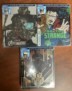 Marvel’s Mondo Set of 3 (4K + BluRay + Digital) Steelbook Walmart Exclusive NEW - Picture 1 of 8