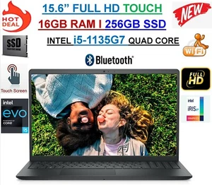 Dell Inspiron 15.6 FHD Touch 11ta Generación Intel i5-1135G7 Quad 16GB 256GB SSD Win 11 - Imagen 1 de 7