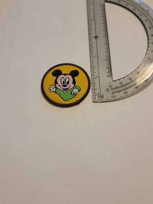 Yellow Disney Vintage Style Baby Mickey Mouse Patch Disneyland Cartoon Sew On - Image 1 of 2