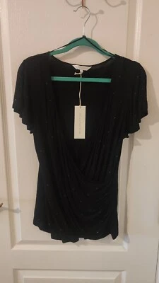 RJR John Rocha Short Sleeve Wrap Top UK 14 - Image 1 of 4