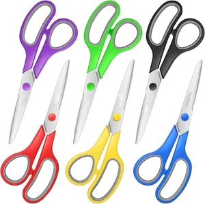Scissors Set of 2-Pack Scissors All Purpose Comfort-Grip Handles Sharp Scissor - Picture 1 of 6