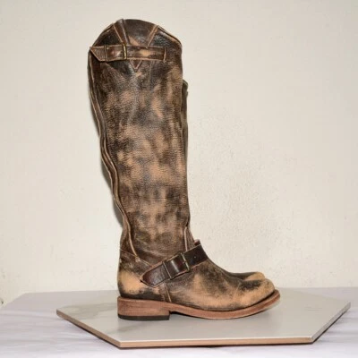 Steven Freebird 高皮革仿旧靴束带女式 7 — 第 1/4 张图片