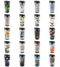 Ambesonne Earth Tones Travel Mug Steel Thermal Cup 16 oz