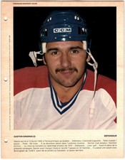 1980-81 Dimanche / Derniere Heure Photos Gaston Gingras #NNO Montreal Canadiens