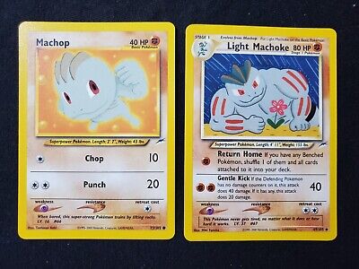 Light Machoke, Machop Neo Destiny Set Pokemon Vintage LP/NM