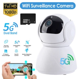 1080P 2.4G/5G WiFi Wireless Indoor Home Security Camera 360° Baby Pet Monitor US - Picture 1 of 33