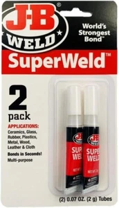 J-B Weld 33102 Twin Pack 2g Each SuperWeld Super Glue 3100 PSI Strength +48Post - Picture 1 of 20