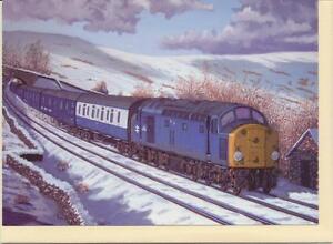 Class 40 40035 Apapa Diesel Locomotive Engine Railway Train Christmas Xmas Card