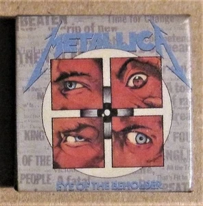 PIN OJO CUADRADO DEL ESPECTADOR METALLICA ULTRA RARO VINTAGE FINALES DE LOS 80 - Imagen 1 de 2