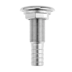 1/2 inch Hose Barb Stainless Steel Barbed Boat Thru Hull Fitting Polished Head - Bild 1 von 3