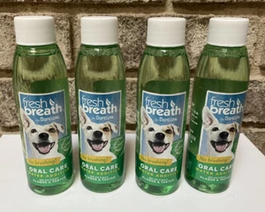 FRESH BREATH TROPICLEAN NO BRUSHING WATER ADDITIVE FOR PETS - FOUR 4oz Bottles! - Picture 1 of 5