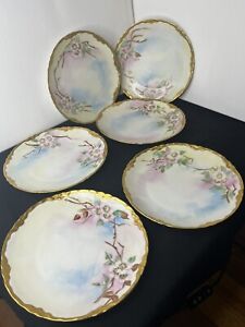 Antique Bavaria Hutschenreuther Selb 7.25” Plates (Set Of 6) Hand Painted 1924