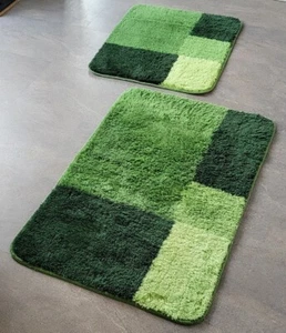 Prisco Green Mix/ Grün Mix dünner Badteppich/ Vorleger 60x90cm. Florhöhe: 12mm. - Picture 1 of 6