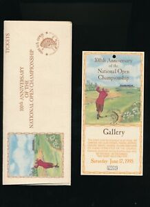 June 17 1995 100th US OPEN GOLF CHAMPIONSHIP TICKET w/ pamphlet high grade *