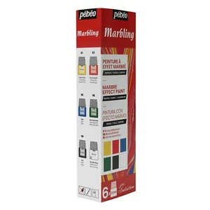 Pebeo Marbling Ink Initiation Craft Painting Set 6 x 20ml - Picture 1 of 6
