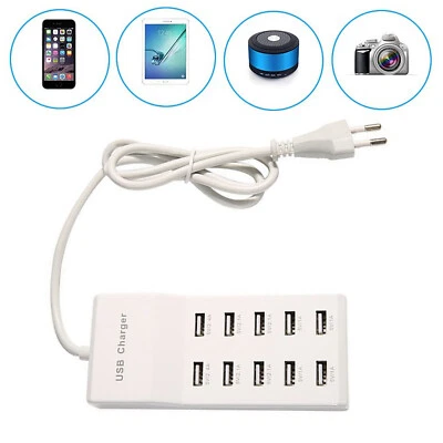 Multi Port Charger USB Hub Desktop Wall Fast Charging Station AC Power Adapter - Image 1 of 4