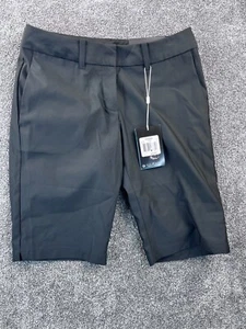 Nike Dri Fit Shorts Womens Size 2 Modern Rise Golf Chino Slash Pocket Black NWT - Picture 1 of 14
