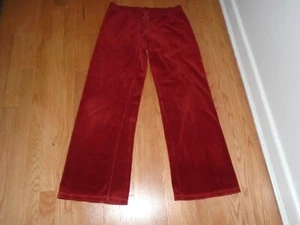 Vintage Juicy Couture Burgunderrot Schnür Velour Hose Größe M - Bild 1 von 3