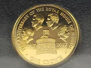 (L1023) Moneta Oro 9ct ~ 1 Grammo ~ 100° Anniversario della Casa di Windsor - Foto 1 di 4