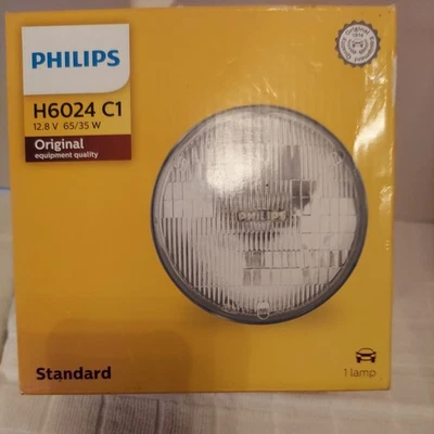 H6024C1 Philips Headlight Bulb   Driver or Passenger Side - New - Box Damaged  - Image 1 of 4