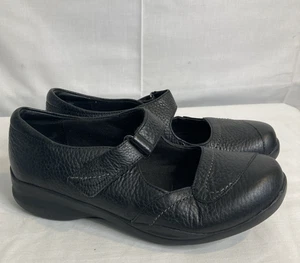 Clarks In Motion Comfort Mary Janes Größe 8 W schwarz Leder genähte Details - Bild 1 von 11