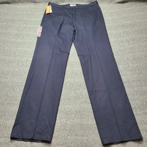 Dockers Hose Herren 34 x 34 marineblau Signatur khaki schmale Passform Stretch Chino flache Vorderseite - Bild 1 von 9