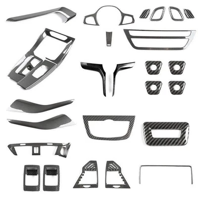 For BMW X3 X4 G01 G02 2018-21 Carbon Fiber ABS Interior Full Set Decor Trim 26x — 第 1/4 张图片