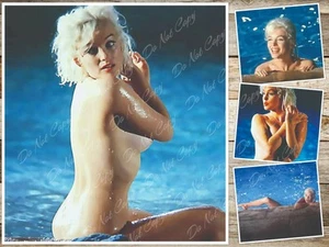 Marilyn Monroe Photo Sexy Pool Wet Body Hot Original Collage Limited Rare 8x10 - Picture 1 of 1