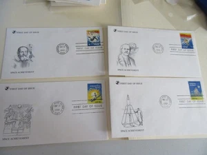 Four Space Achievements 1981 18c Space Stamps Fdcs Sc#1212-19 Fleetwood Covers - Bild 1 von 3