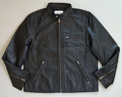 Coach Leather Racer Jacket WORLDWIDE SHIPPING FTP 5072 - Image 1 of 4