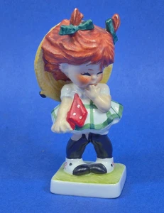 Figurina Goebel Hummel 1957 vintage con Germania Redheads Little Miss Coy 4,25" - Foto 1 di 12
