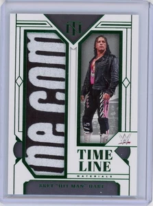 2024 Panini National Treasures WWE Bret Hit Man Hart Timeline Relic Green #d 1/5 - Picture 1 of 2
