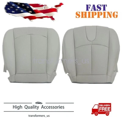 For 2008 - 2013 Infiniti G37 Driver / Passenger Bottom Leather Seat Cover Gray - Image 1 of 4