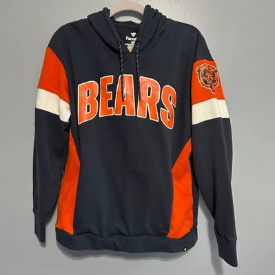 Fanatics Chicago Bears Women's Navy/Orange Lock It Down Pullover Hoodie-Size L - Image 1 of 4