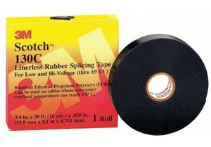 3M Scotch 130C Linerless Rubber Splicing Tape 3/4 Inch X 30 Feet (10 Yards) - Picture 1 of 1