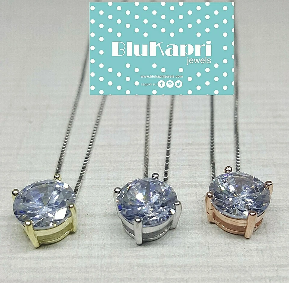 Collana in argento 925/1000 ciondolo punto luce con catenina omaggio - Immagine 1 di 4