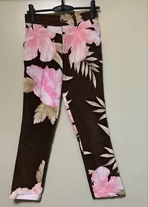ALBA ROSA Corduroy Pants Hibiscus Black M Size - Picture 1 of 7