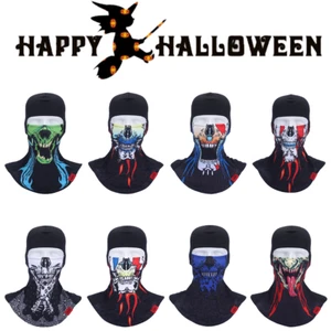 Halloween Balaclava Full Face Mask Hood Mask Ghosts Skull Mask for Motorcycle - Picture 1 of 44